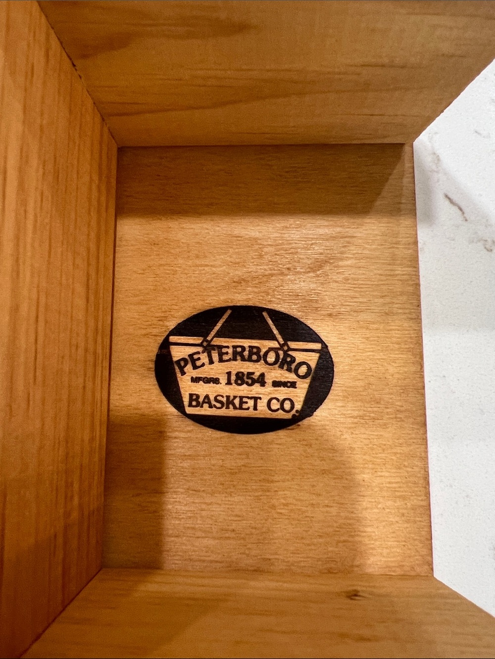 Peterboro Divided Basket Organizer Wood Picnic Caddy Insert USA - Picture 11 of 16